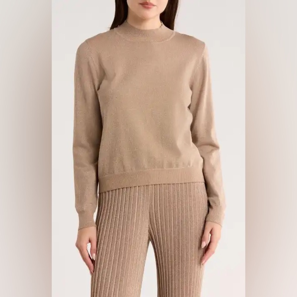 MAGASCHONI | Tan Cashmere Rib Sweater